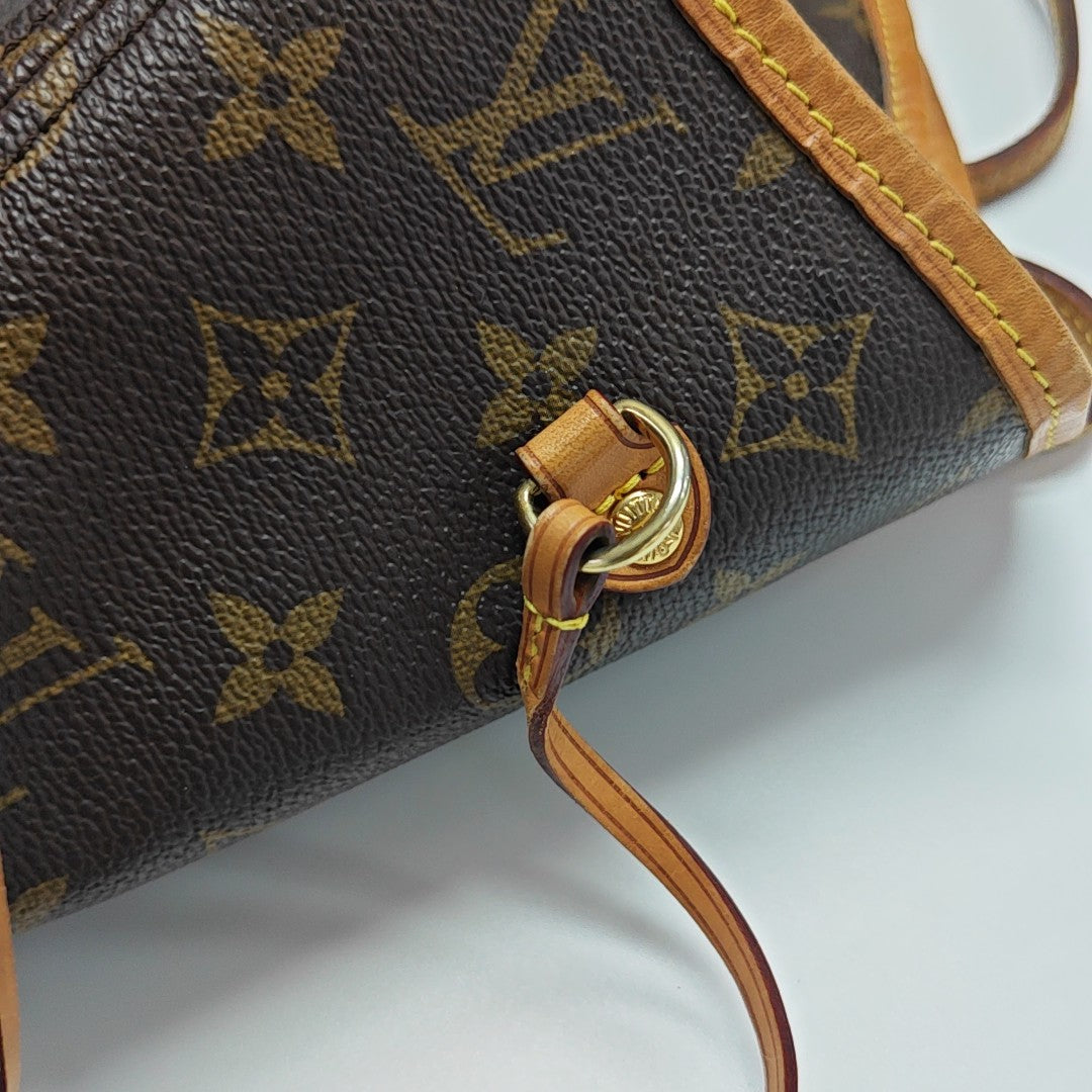 NEVERFULL MM Monogram Coated Canvas Brown