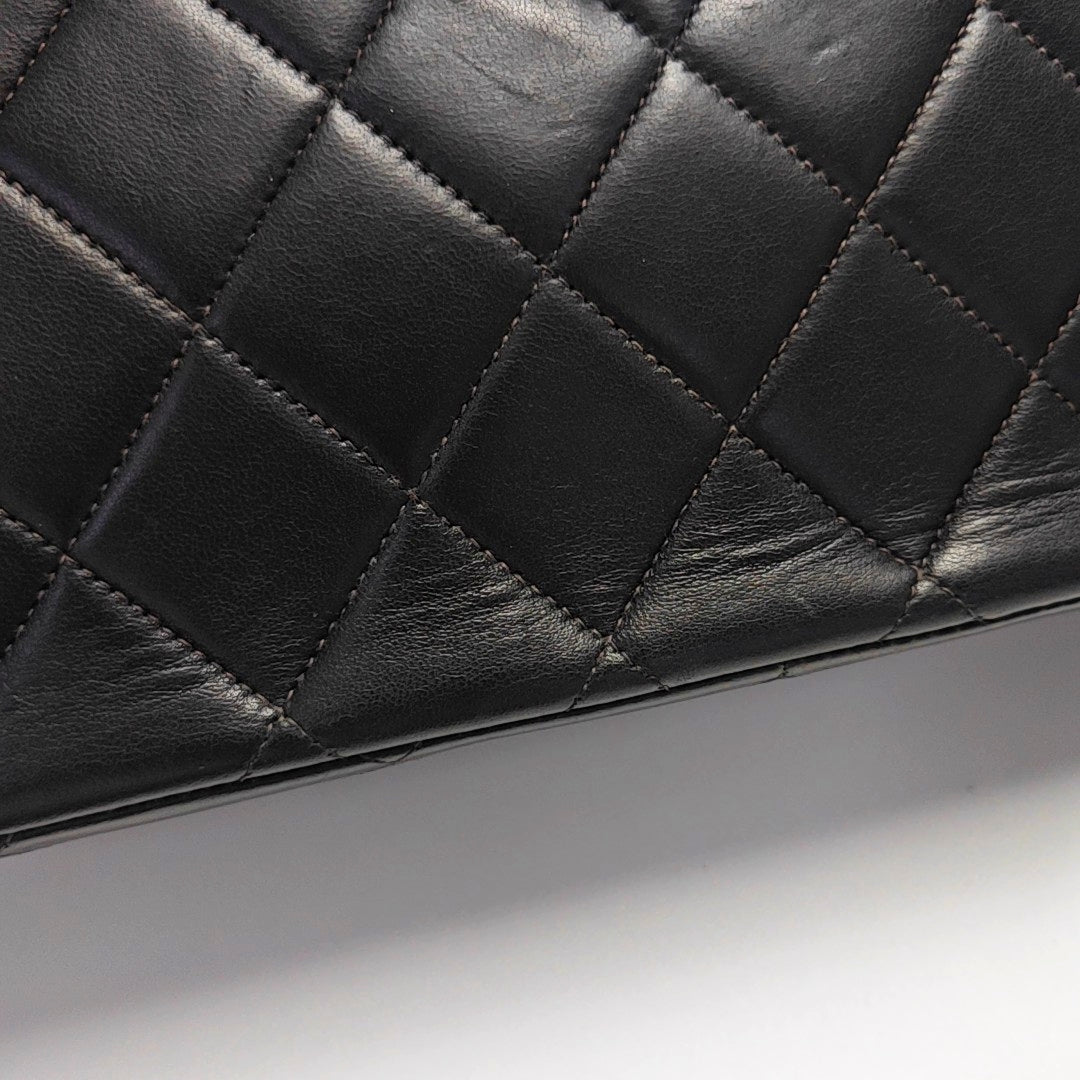 Large Quilted Lambskin Black