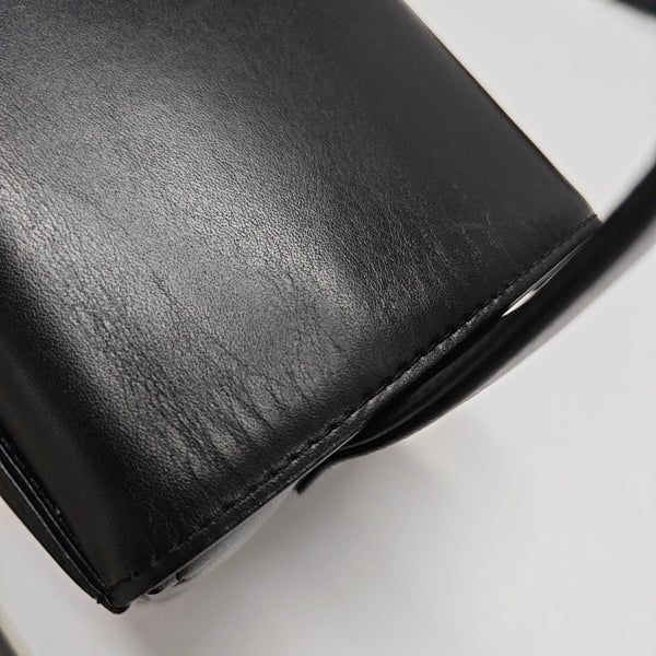 Calfskin Top Handle Bag Black