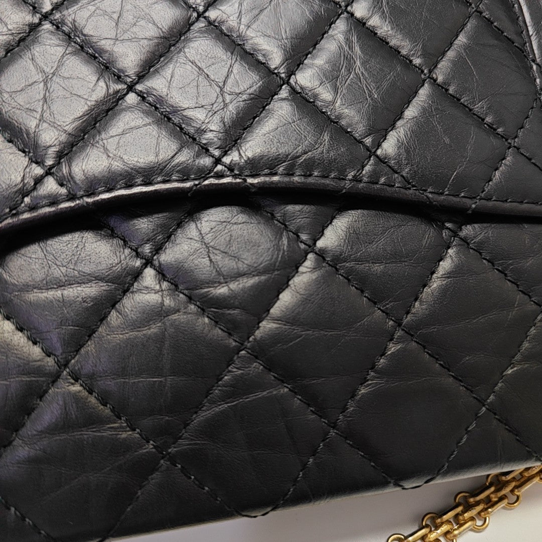 2.55 227 (jumbo) Quilted Calfskin Black