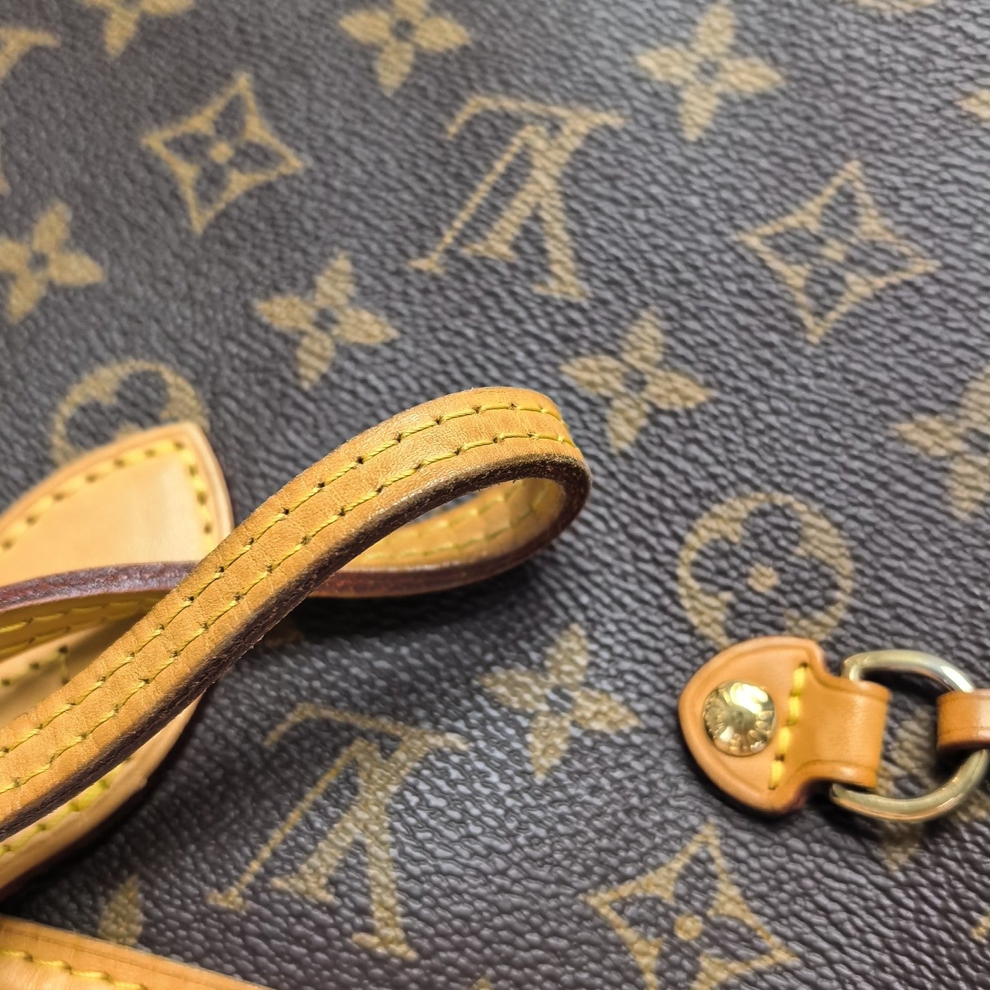 NEVERFULL MM Monogram Coated Canvas Brown