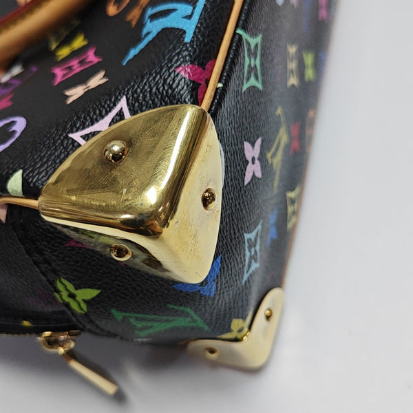 LV × TM Deauville Lona Monogram Revestida Negra