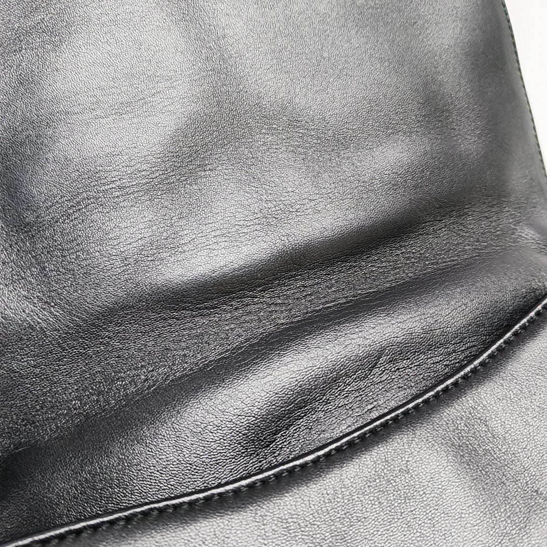 Quilted Lambskin Shoulder Bag Black