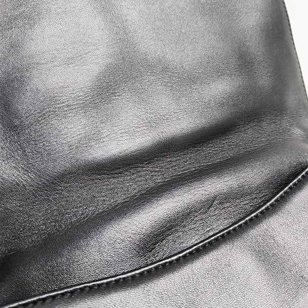 Quilted Lambskin Shoulder Bag Black