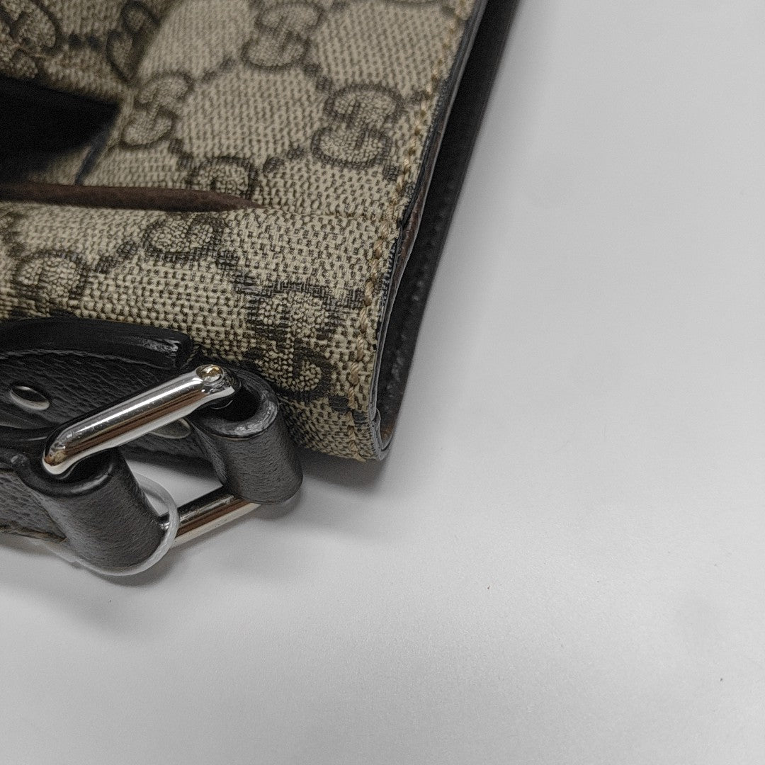 Monogram Coated Canvas Shoulder Bag Brown