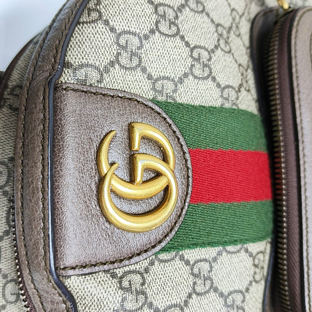 Ophidia Monogram Coated Canvas Beige