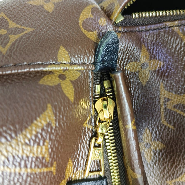 Authenticated pre-owned  PALM SPRINGS Mini Monogram Coated Canvas Brown - Backpack at Looply