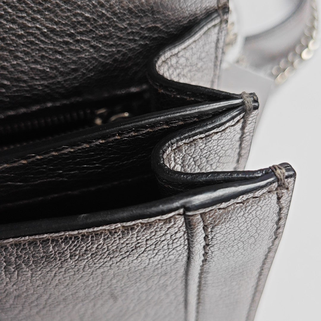 Miu Confidential Calfskin Silver