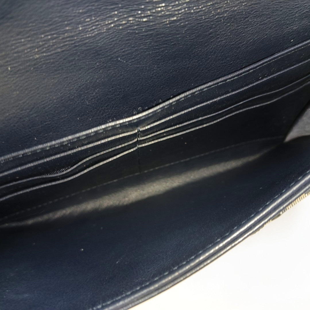 Authenticated pre-owned  Saddle Small Oblique Canvas Blue - Shoulder Bag at Looply