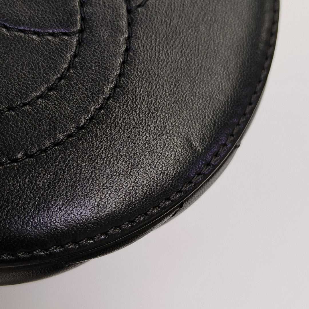 Quilted Lambskin Shoulder Bag Black