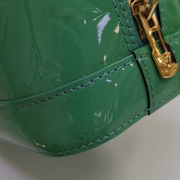 ALMA BB Monogram Patent Leather Green