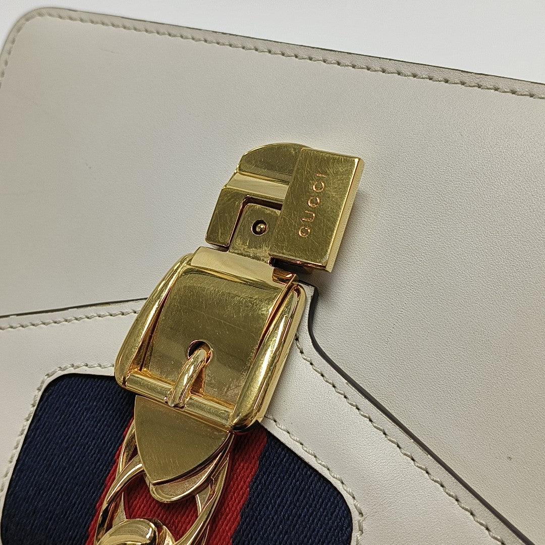 Sylvie Mini Calfskin White