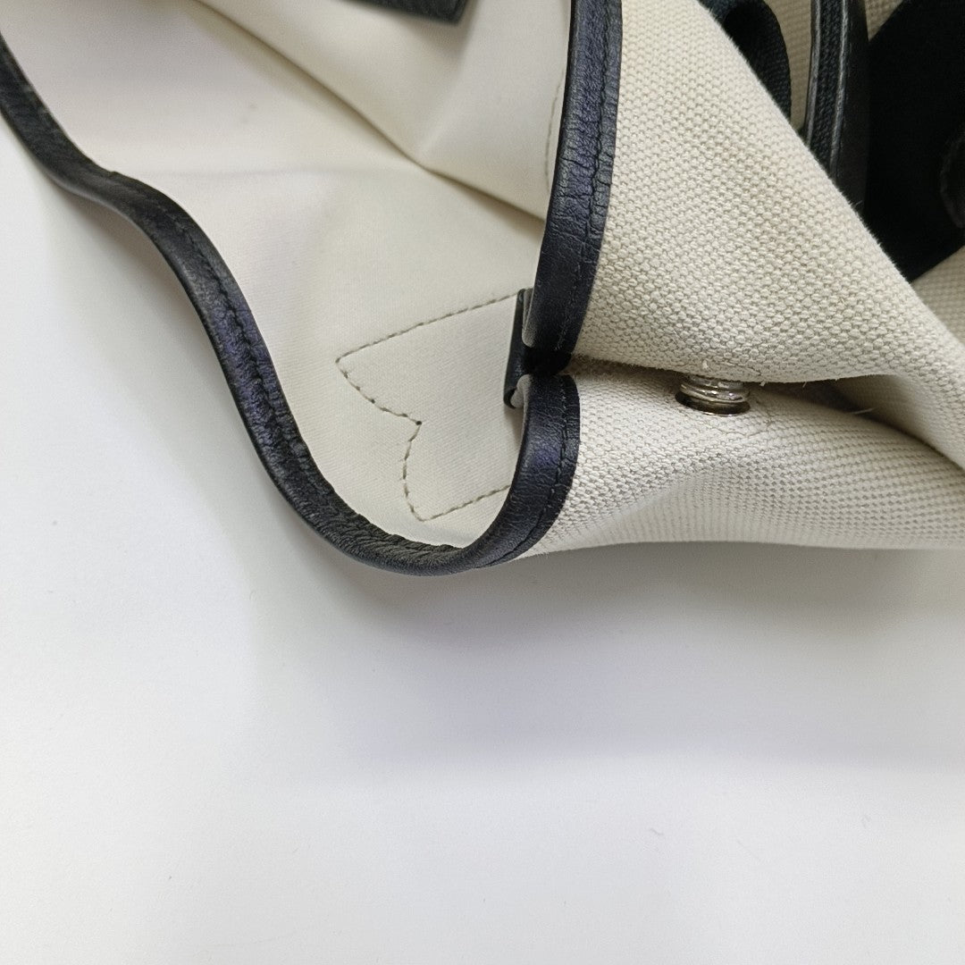 Navy Small Canvas White