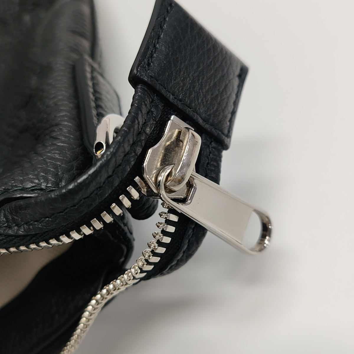 Monogram Leather Shoulder Bag Black