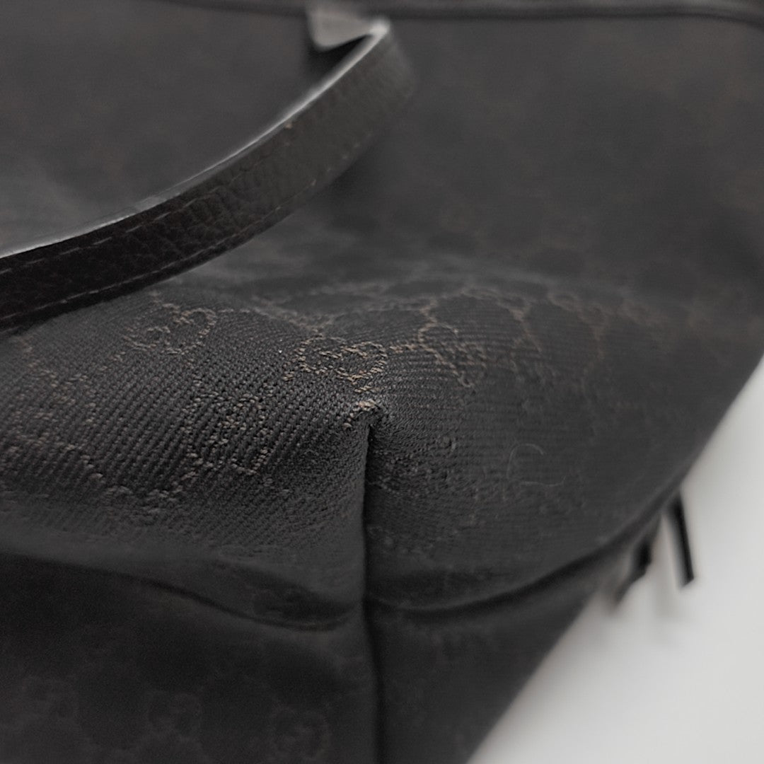 Monogram Canvas Tote Bag Brown