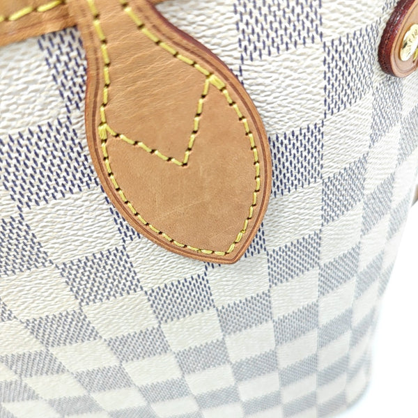 NEVERFULL PM Damier Azur Coated Canvas White