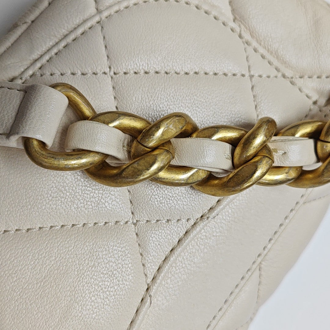Quilted Lambskin White
