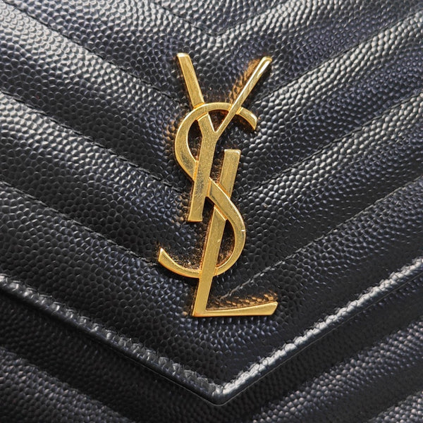 MONOGRAM Chevron Calfskin Black