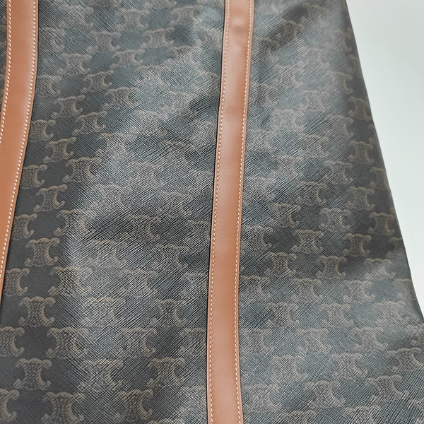 Coated Canvas Tote Bag Brown