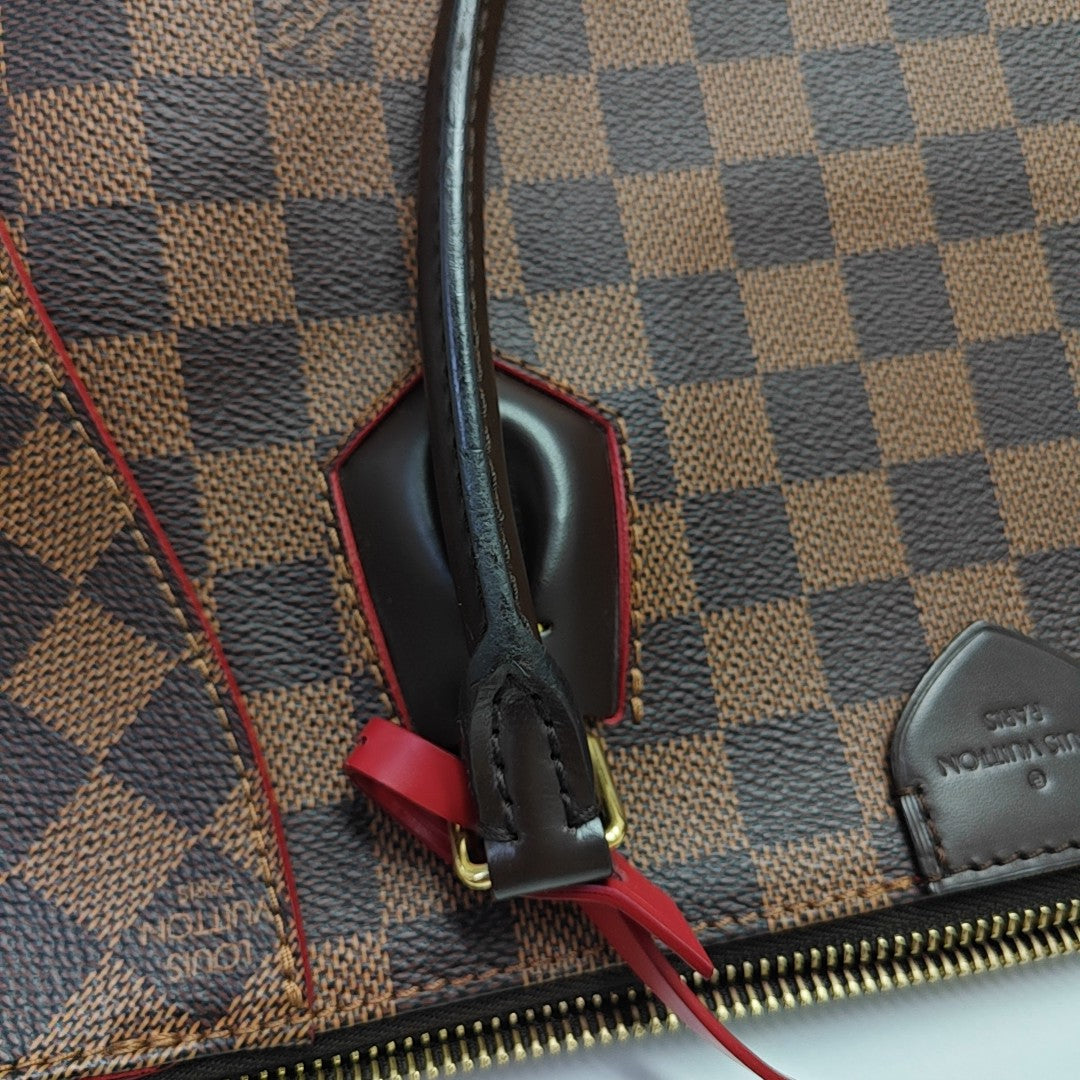CAÏSSA MM Damier Ebene Coated Canvas Brown