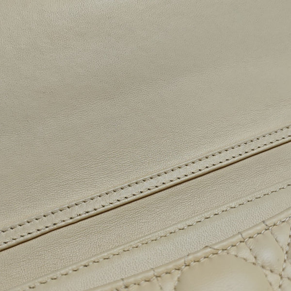 Authenticated pre-owned  Lady Dior Quilted Lambskin Yellow - Shoulder Bag at Looply