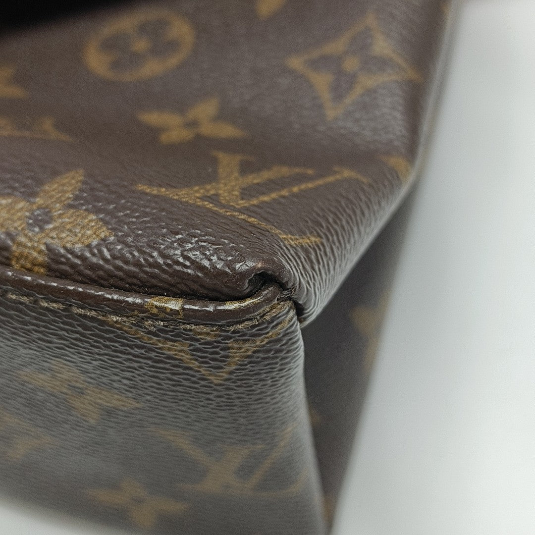 SAINT MICHEL Monogram Coated Canvas Brown