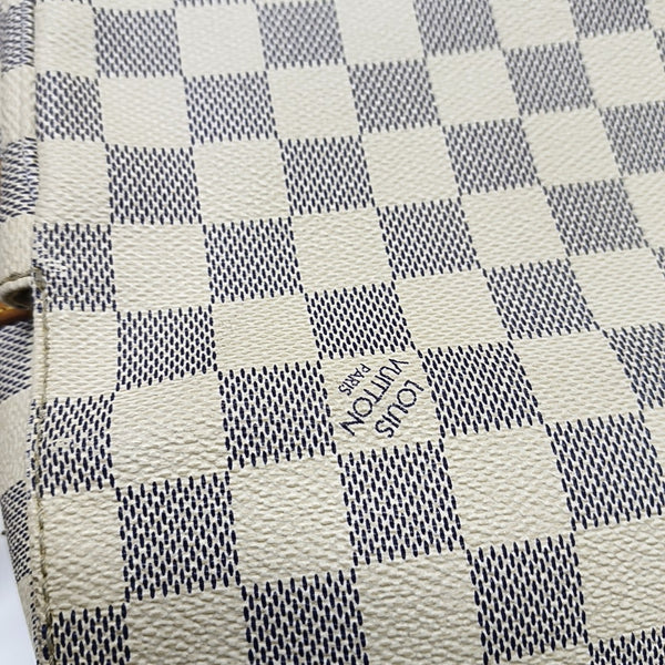 NAVIGLIO Damier Azur Coated Canvas White