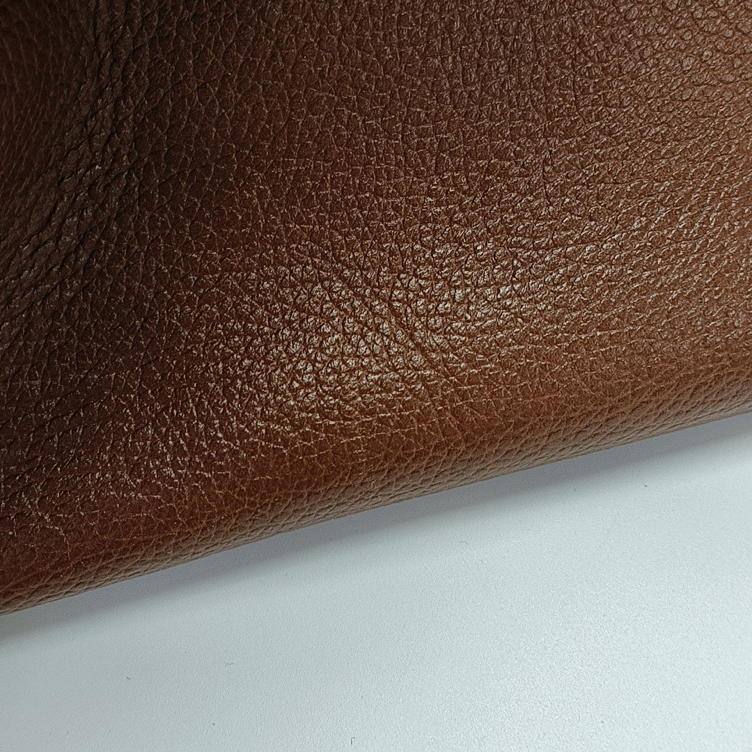 Calfskin Top Handle Bag Brown