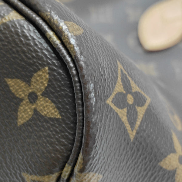 NEVERFULL MM Monogram Coated Canvas Brown