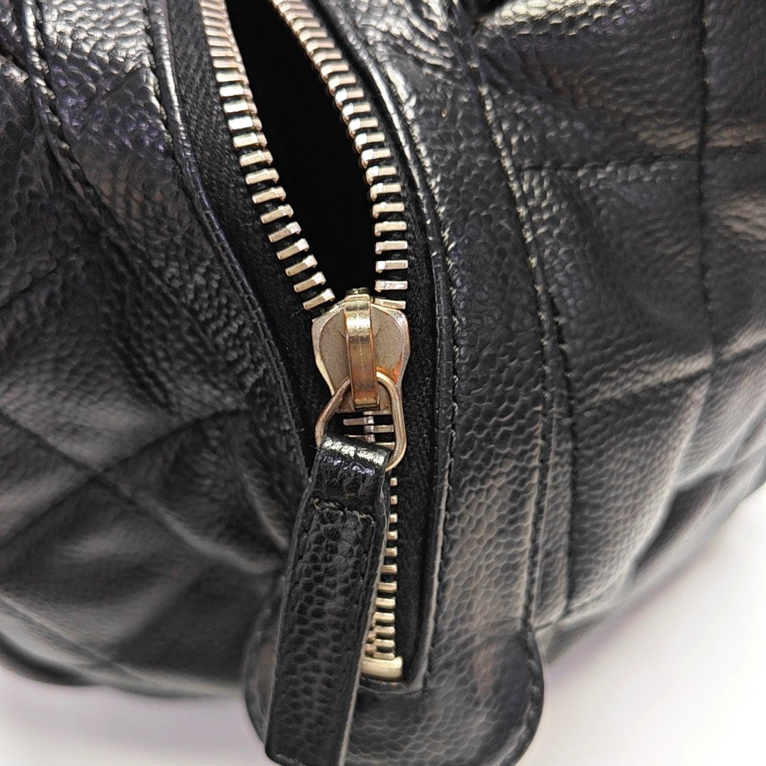 Quilted Grained Calfskin Black
