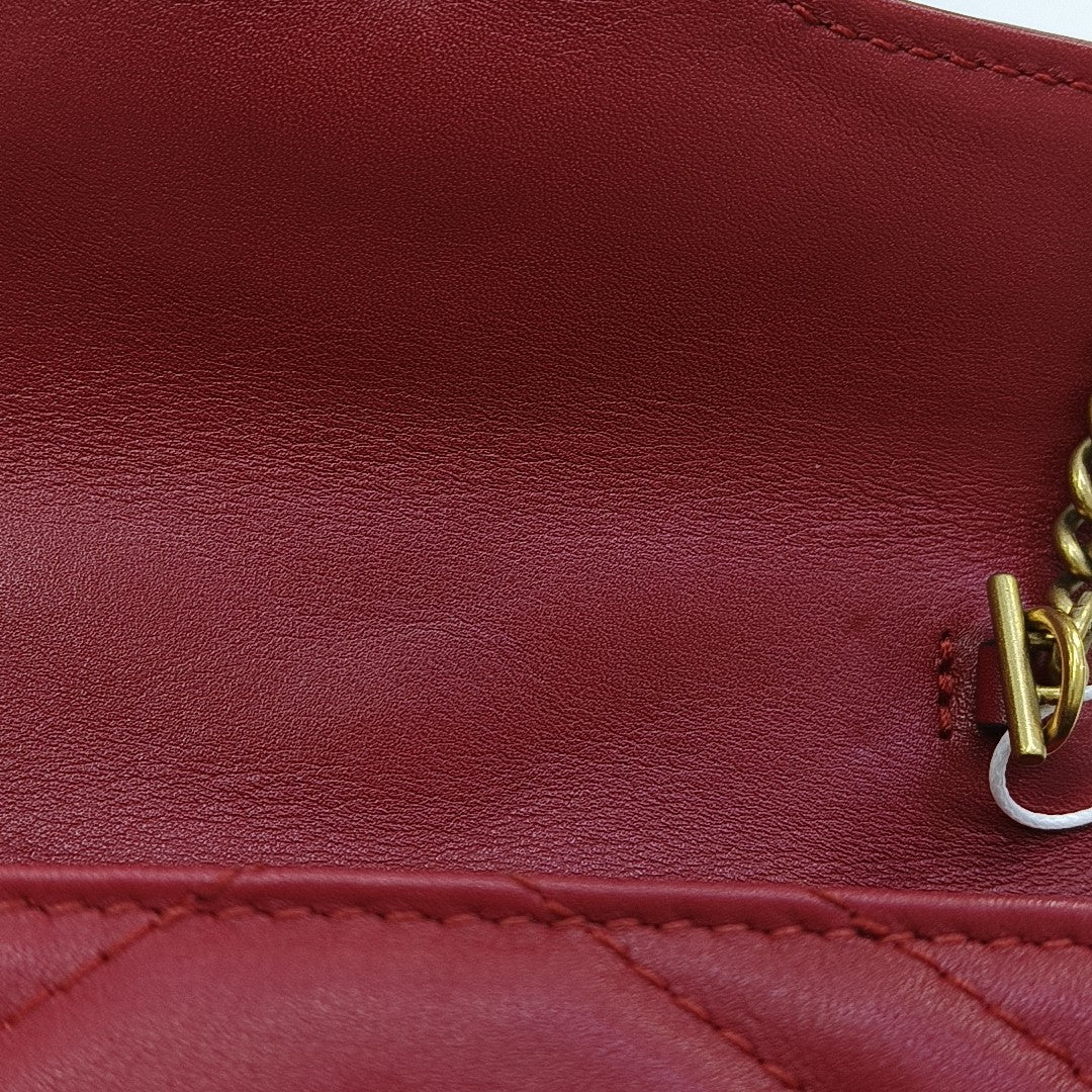 GG Marmont Mini Quilted Calfskin Red