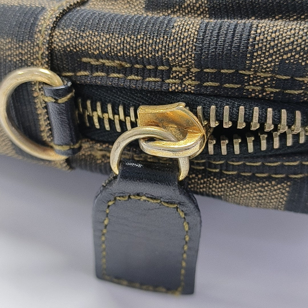Monogram Canvas Top Handle Bag Brown