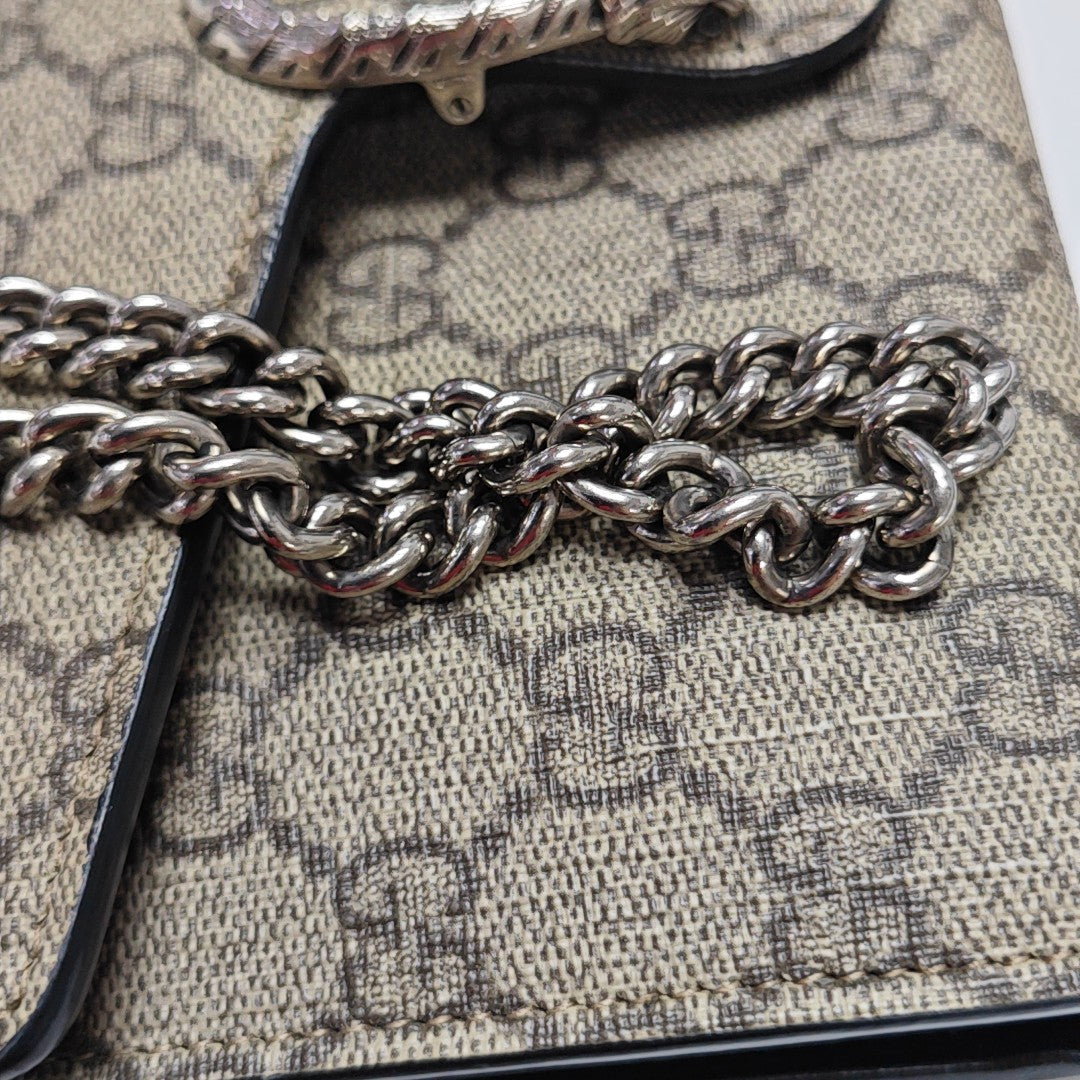 Dionysus Mini Monogram Coated Canvas Beige