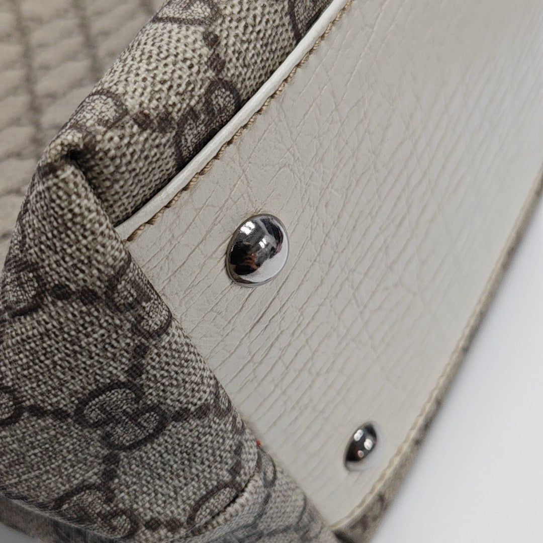 Monogram Coated Canvas Tote Bag Beige