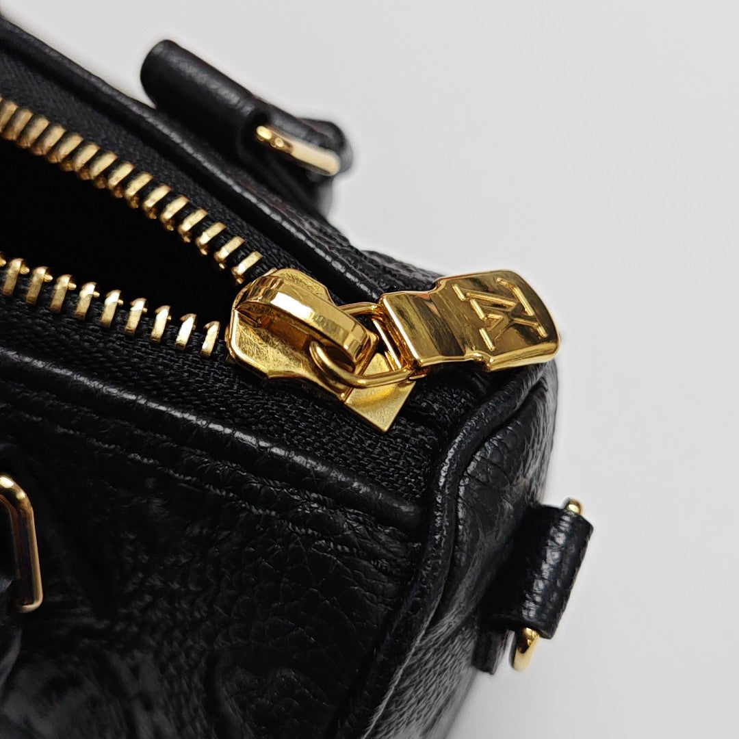 SPEEDY Nano Monogram Calfskin Black