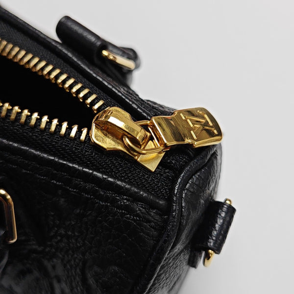 SPEEDY Nano Monogram Calfskin Black