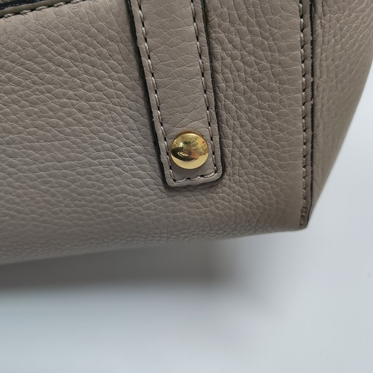 The Belt Large Calfskin Gray