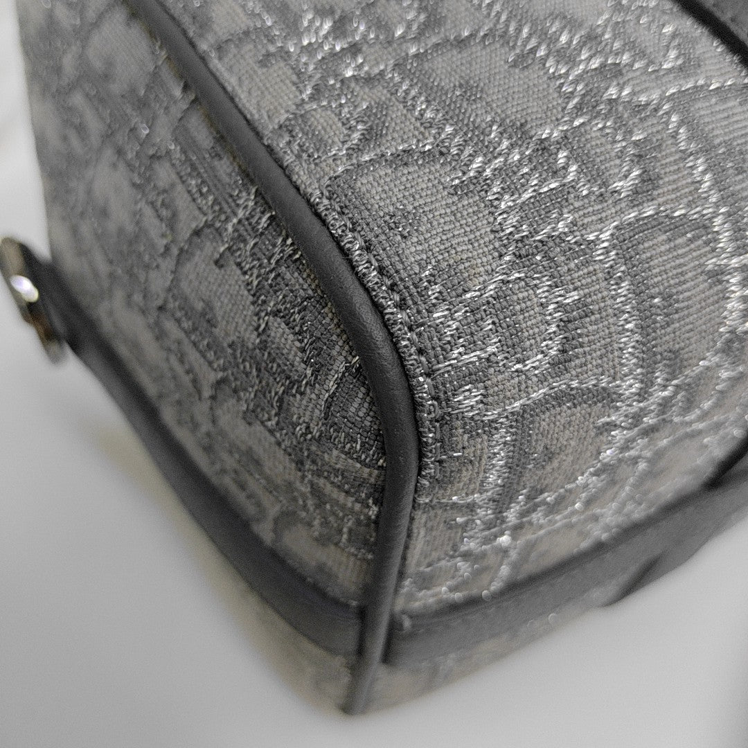 Oblique Canvas Shoulder Bag Gray