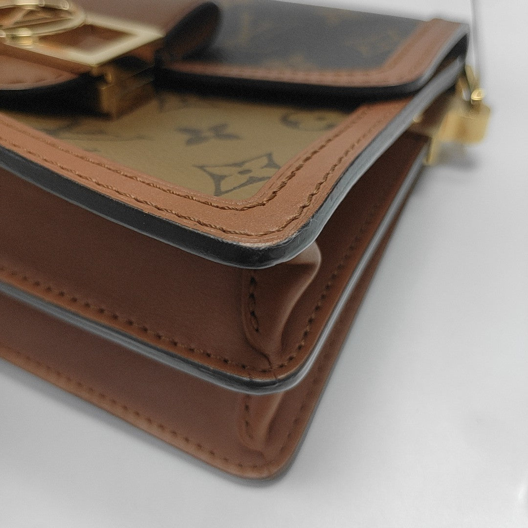 DAUPHINE Mini Monogram Coated Canvas Brown