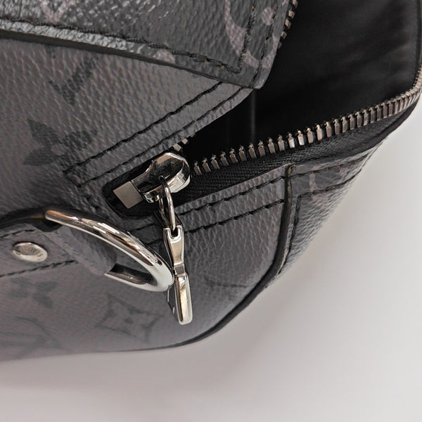 KEEPALL Monogram Coated Canvas Black