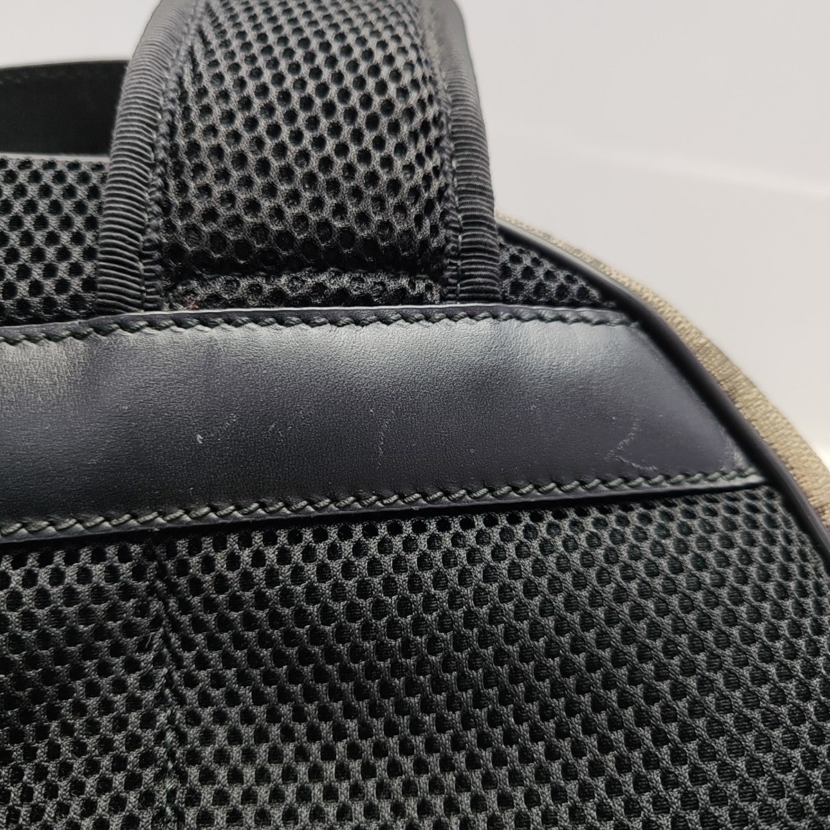 Monogram Coated Canvas Backpack Black