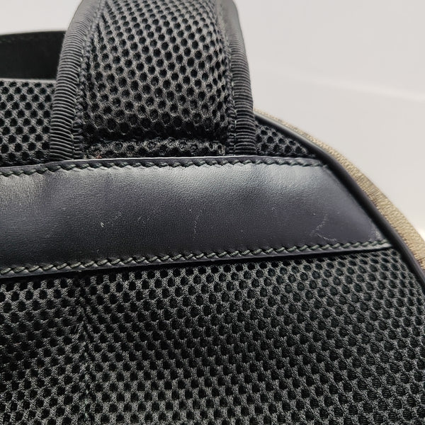 Monogram Coated Canvas Backpack Black