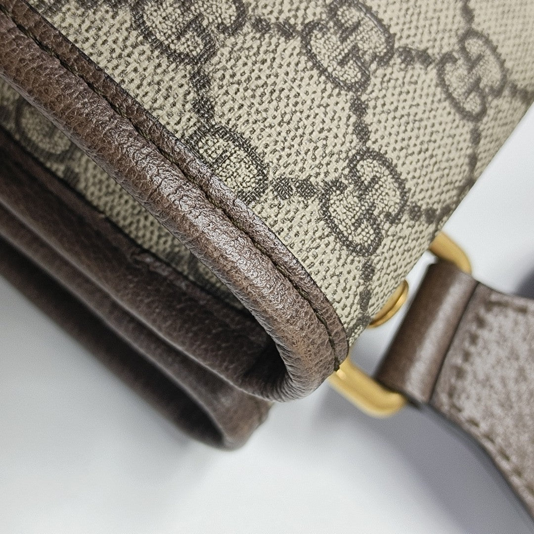 Neo Vintage Small Monogram Coated Canvas Beige