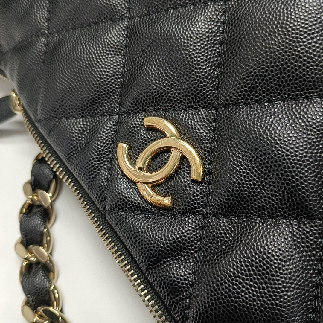 23K Quilted Calfskin Black