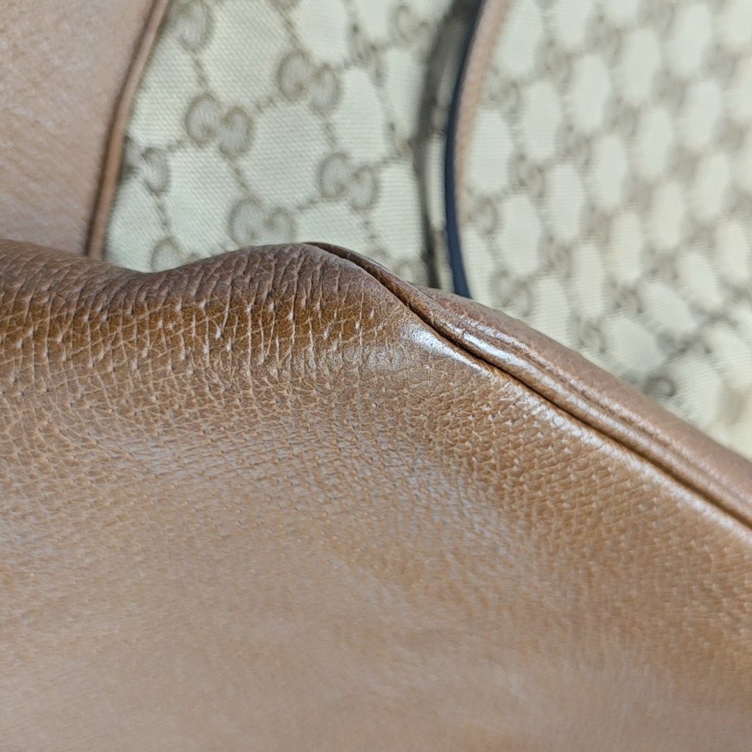 Bree Medium Monogram Canvas Beige