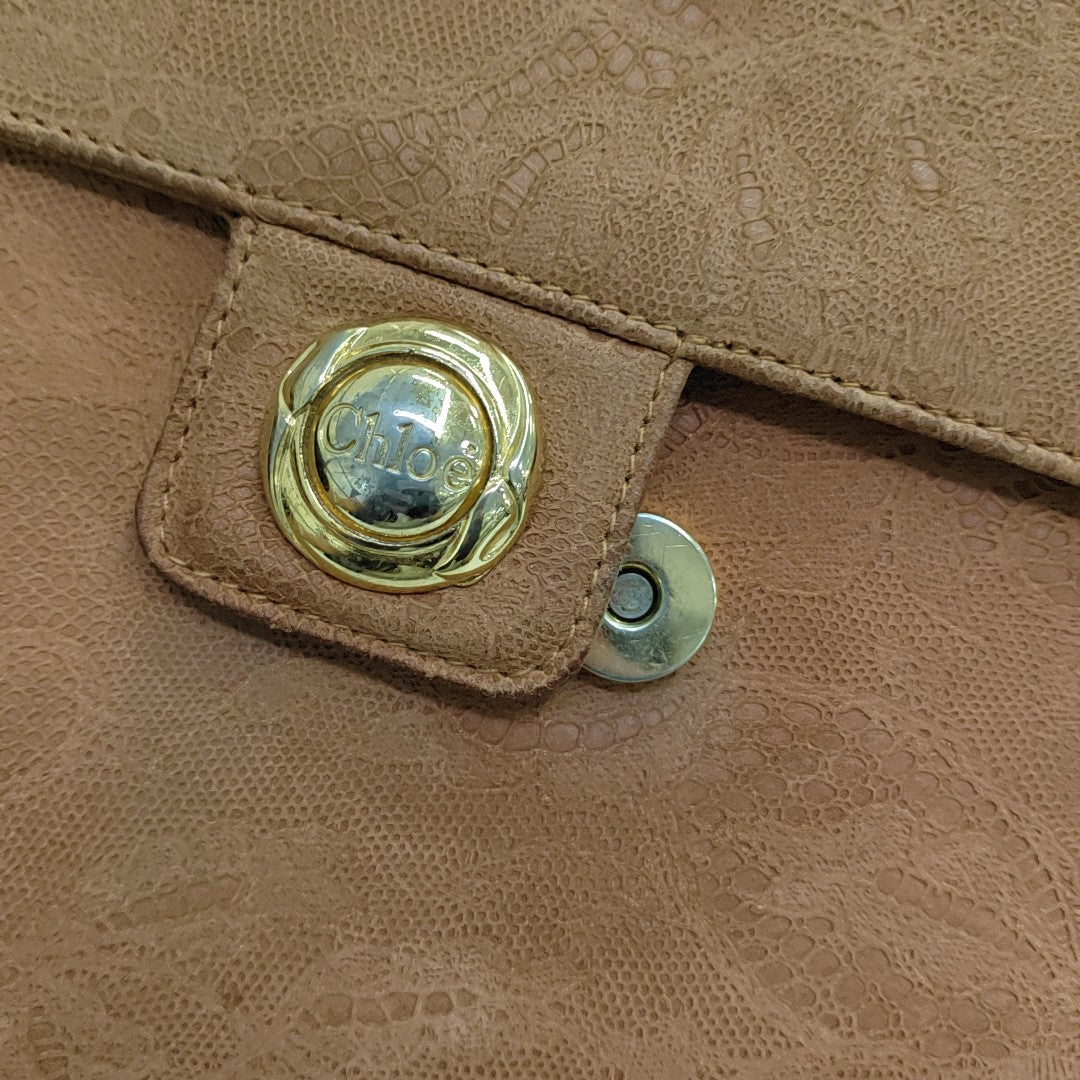 Calfskin Shoulder Bag Brown