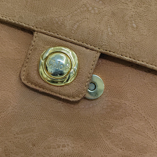 Calfskin Shoulder Bag Brown