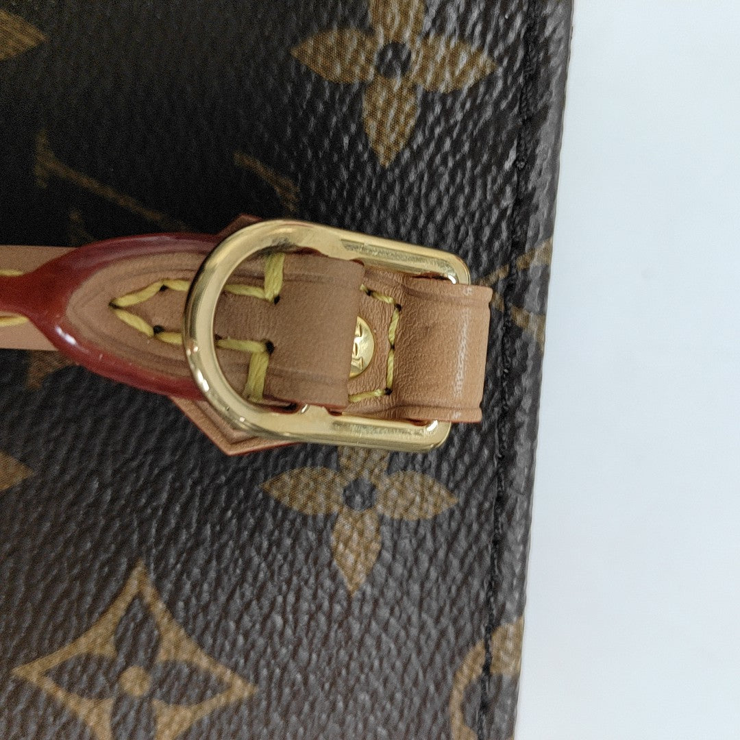 SAC PLAT Mini Monogram Coated Canvas Brown