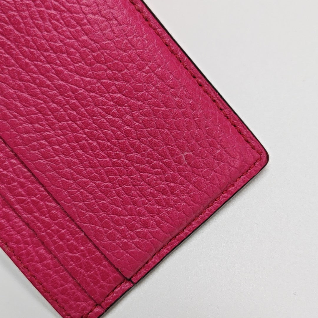Calfskin Card Holder Red