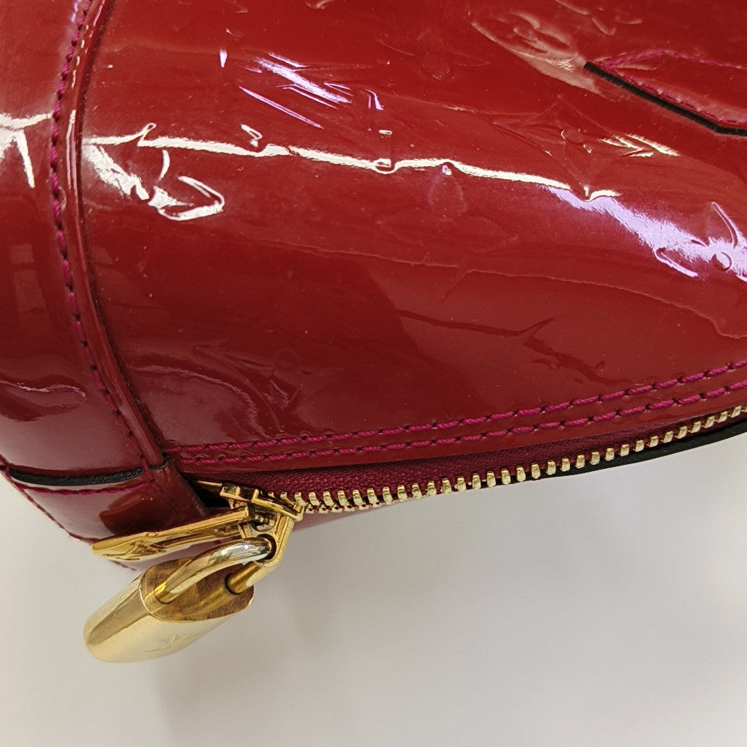 ALMA BB Monogram Patent Leather Red
